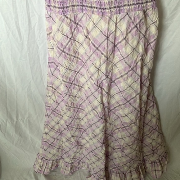 Boston Proper: Purple/White Plaid Maxi Sundress- Ruffles- M - Picture 8 of 16